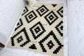 Carpathian Wool Blanket Black & White 150×200 cm – Premium Handmade Natural Wool