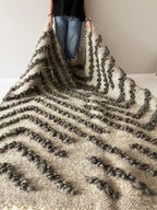 Carpathian Wool Blanket “Rocks” 150×200 cm – Premium Handmade Natural Wool