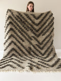Carpathian Wool Blanket “Rocks” 150×200 cm – Premium Handmade Natural Wool