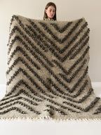 Carpathian Wool Blanket “Rocks” 150×200 cm – Premium Handmade Natural Wool
