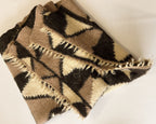 Carpathian Wool Blanket “Mosaic” 200×220 cm – Premium Handmade Natural Wool