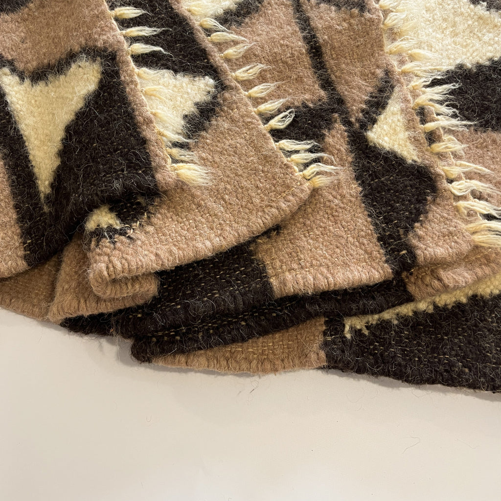 Carpathian Wool Blanket “Mosaic” 150×200 cm – Premium Handmade Natural Wool