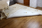 Large Rectangular Sheepskin Rug (250×180 cm) – Natural White Fur Carpet