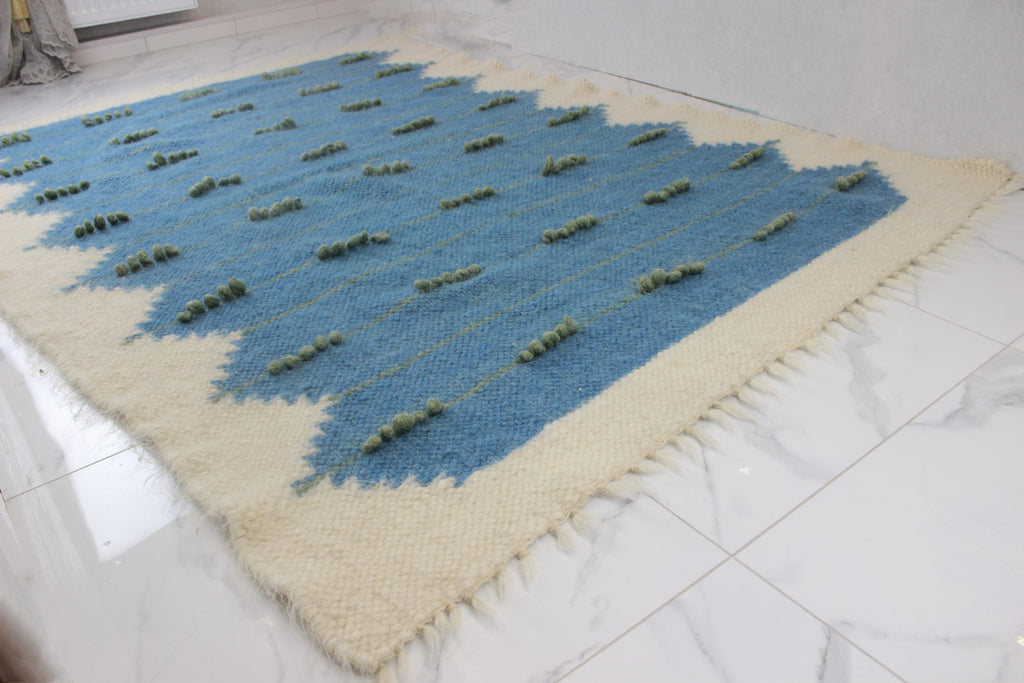 Carpathian Wool Blanket “Spring” 150×200 cm – Premium Handmade Natural Wool
