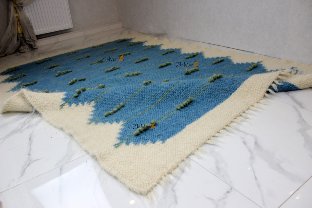 Carpathian Wool Blanket “Spring” 150×200 cm – Premium Handmade Natural Wool