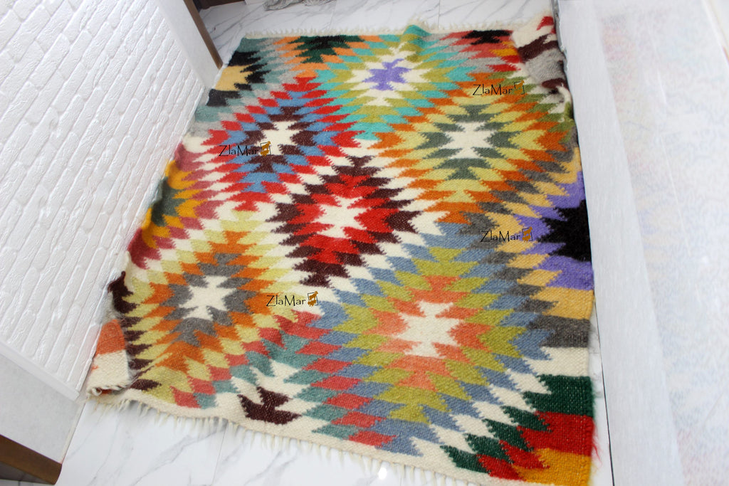 Carpathian Wool Blanket “Royal” 200×220 cm – Premium Handmade Natural Wool