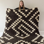 Carpathian Wool Blanket “Lord” 200×220 cm – Premium Handmade Natural Wool