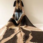 Carpathian Wool Blanket “Gorgany” 200×220 cm – Premium Handmade Natural Wool