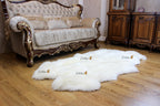 Natural Sheepskin Rug 4-in-1 (200×120 cm) – Soft Premium Fur Carpet