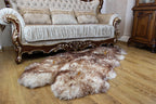 Sheepskin Rug 4-in-1 Copper Ombre (200×110 cm) – Natural Fur Carpet
