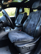 Mini Sheepskin Car Seat Covers Grey (120×56 cm) – Natural Fur Universal Fit