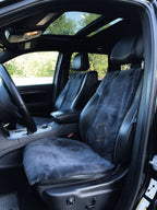 Mini Sheepskin Car Seat Covers Grey (120×56 cm) – Natural Fur Universal Fit