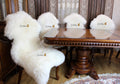 Natural Sheepskin Chair Cover White 110×65 cm – Premium Wool Seat Cover