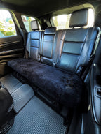 Sheepskin Rear Seat Covers Black (140×50 cm) – Natural Fur Universal Fit