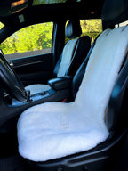 Mini Sheepskin Car Seat Covers White (120×56 cm) – Natural Fur Universal Fit