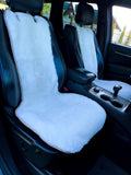 Mini Sheepskin Car Seat Covers White (118×60 cm) – Natural Fur Universal Fit