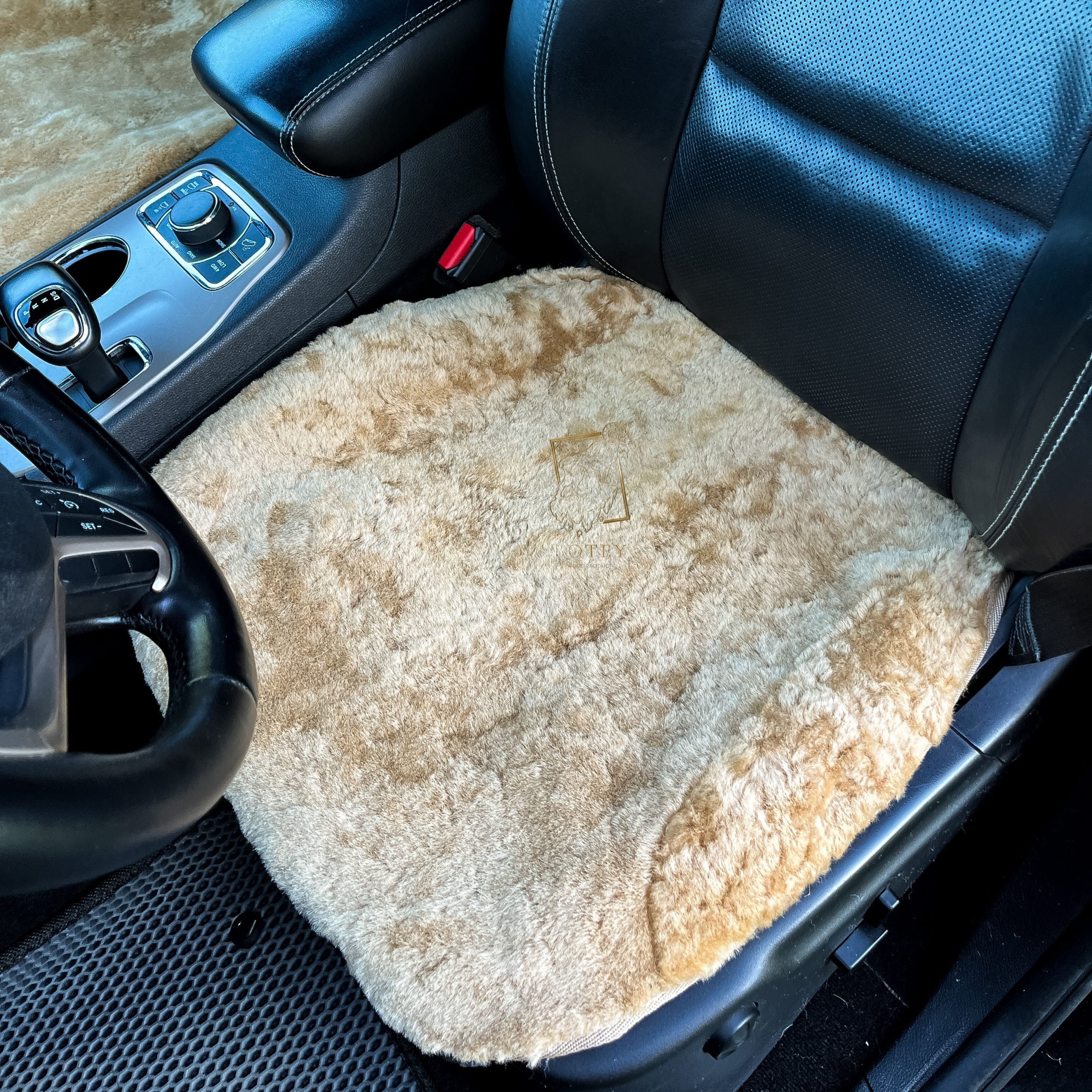 Beige Sheepskin Front Seat Covers – 100% Natural Universal Fit