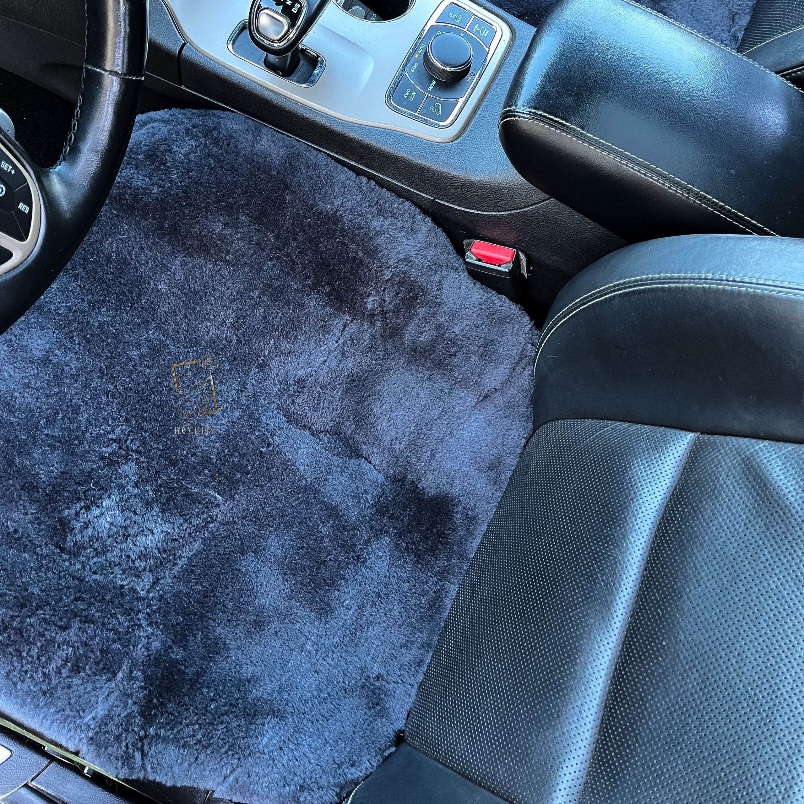 Grey Sheepskin Front Seat Covers – 100% Natural Universal Fit