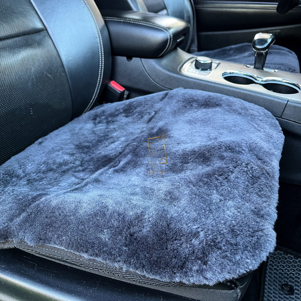 Grey Sheepskin Front Seat Covers – 100% Natural Universal Fit