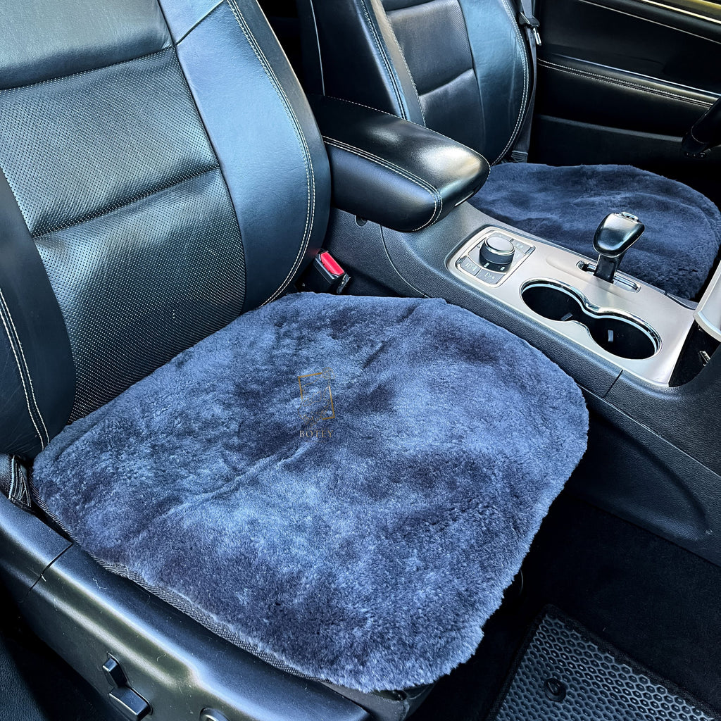Grey Sheepskin Front Seat Covers – 100% Natural Universal Fit