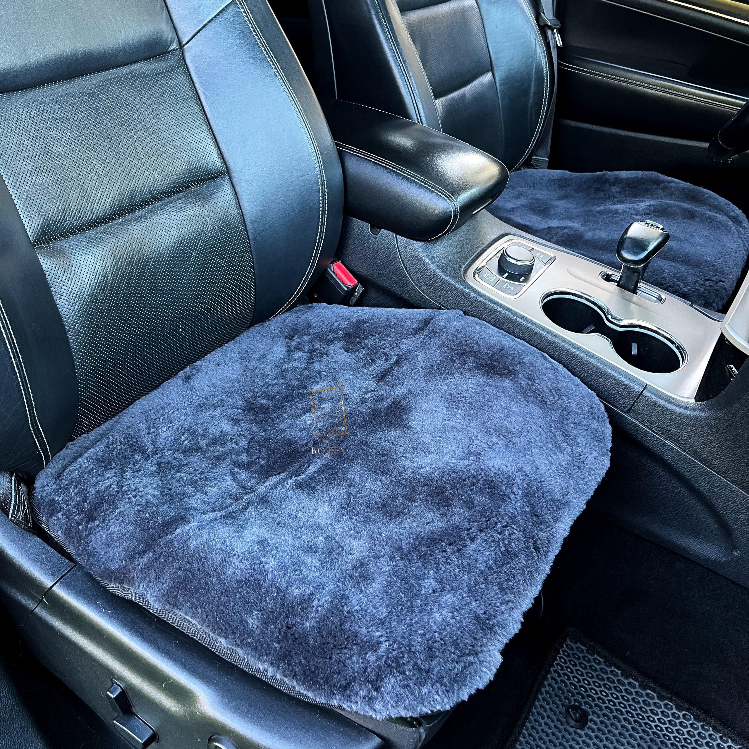 Grey Sheepskin Front Seat Covers – 100% Natural Universal Fit
