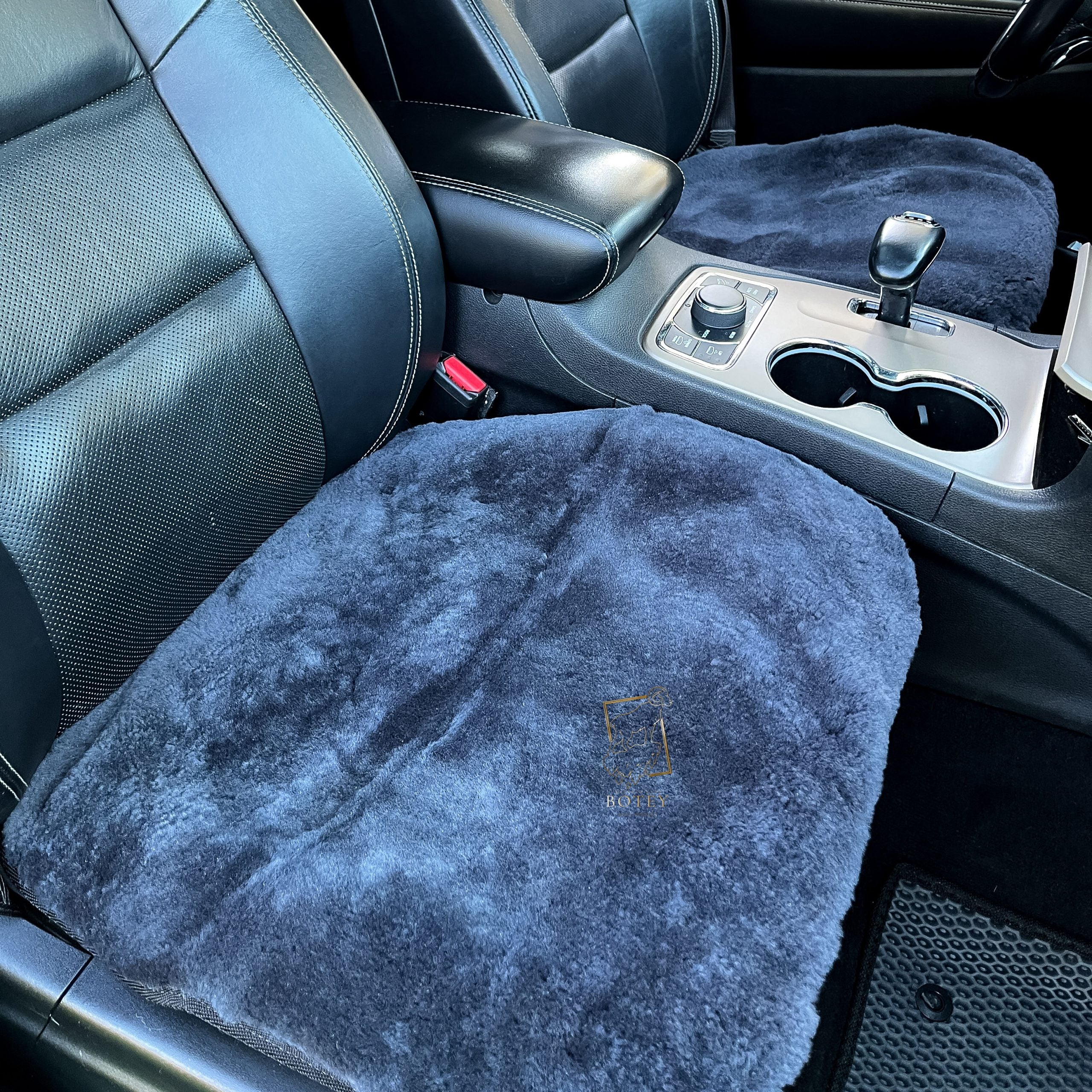 Grey Sheepskin Front Seat Covers – 100% Natural Universal Fit