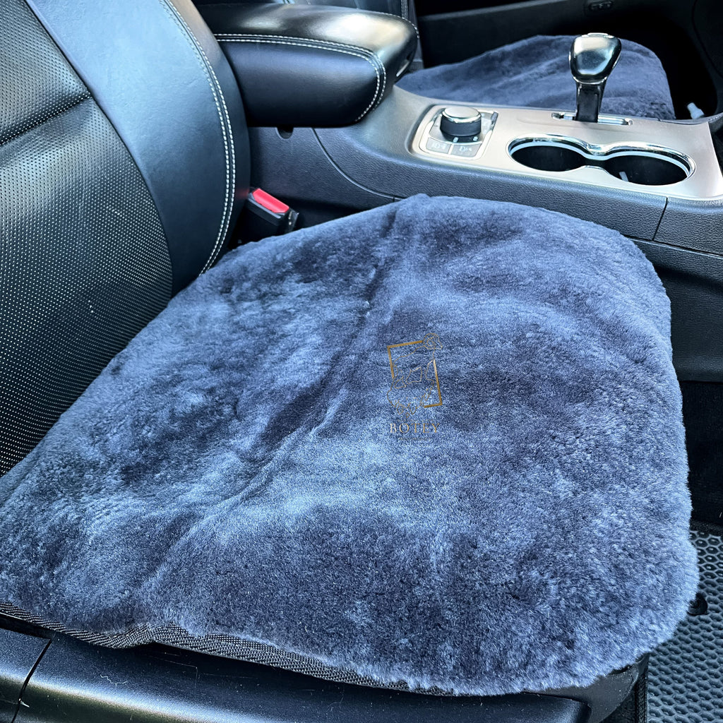 Grey Sheepskin Front Seat Covers – 100% Natural Universal Fit