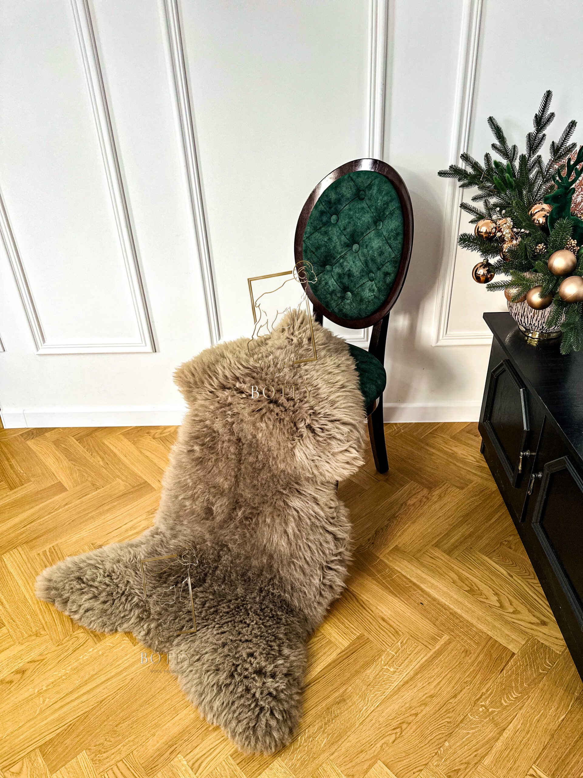 Cappuccino Sheepskin 110×60 cm – Natural Wool Rug