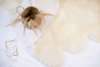 Sheepskin Rug 8-in-1 (200×190 cm) – Ivory Natural Fur Carpet