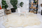 Sheepskin Rug 8-in-1 (200×190 cm) – Ivory Natural Fur Carpet