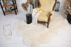 Sheepskin Rug 6-in-1 Eco Tanned Ivory (200×150 cm) – Natural Fur Carpet