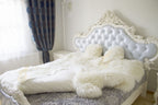 Sheepskin Rug 8-in-1 (200×190 cm) – Natural White Fur Carpet