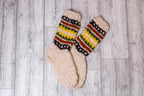 Woolen Socks for Women – Warm Natural Wool White Socks (Sizes 36–41)