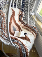 Wool Furniture Throw “Talisman” 100×150 cm – Handmade Natural Wool