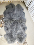 Sheepskin Rug 4-in-1 Grey (200×110 cm) – Natural Fur Carpet