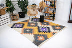 Carpathian Wool Blanket “Stars” 190×220 cm – Premium Handmade Natural Wool