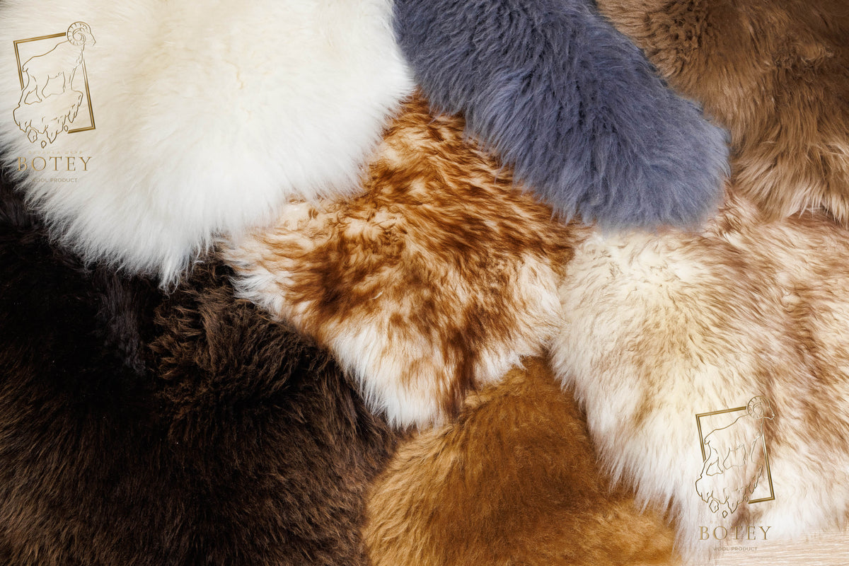 Sheepskin Rug 2-in-1 Coffee Tip (200×70 cm) – Natural Fur Carpet