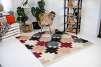 Carpathian Wool Blanket “Puzzle” 190×220 cm – Premium Handmade Natural Wool