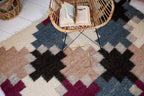 Carpathian Wool Blanket “Puzzle” 190×220 cm – Premium Handmade Natural Wool