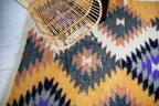 Carpathian Wool Blanket “Stars” 190×220 cm – Premium Handmade Natural Wool