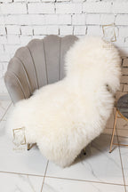 White Sheepskin Rug Medium Wool 120×70 cm – Natural Hide