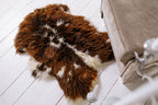 Brown & White Sheepskin 100×70 cm – Natural Wool Rug