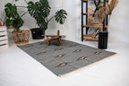 Handmade Hutsul Wool Rug “Starry Sky” – Natural Wool Carpet 200×140 cm