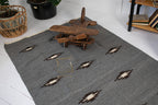 Handmade Hutsul Wool Rug “Starry Sky” – Natural Wool Carpet 200×140 cm