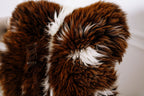 Brown & White Sheepskin 100×70 cm – Natural Wool Rug
