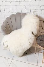 White Sheepskin Rug Medium Wool 120×70 cm – Natural Hide