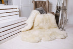 Sheepskin Rug 6-in-1 Ivory (200×150 cm) – Natural Fur Carpet