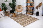 Handmade Hutsul Wool Rug Beige – Natural Wool Carpet 200×140 cm