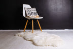 Large White Sheepskin Rug 130×75 cm – Natural Wool Hide