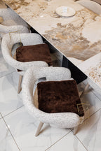Square Sheared Sheepskin Seat Cover 40×40 cm – Natural Wool Seat Cover